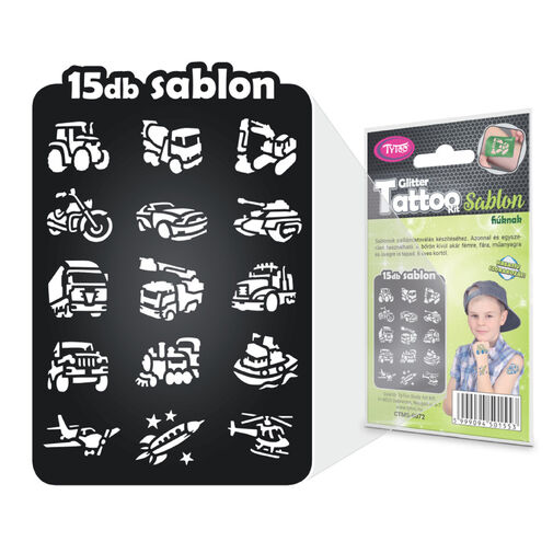 TY50155 • Sablon szett - járművek - 15 db-os
