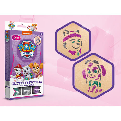 TY50210 • Paw Patrol lányos csillámtetoválás szett