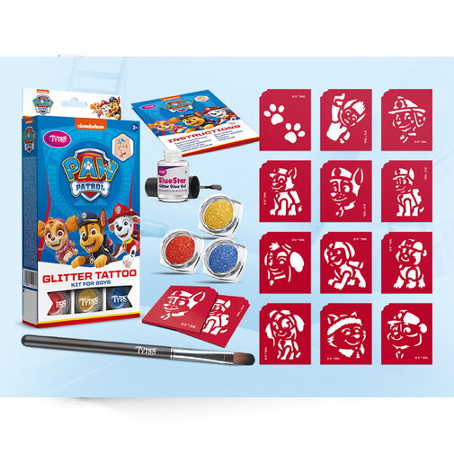 TY50218 • Paw Patrol fiús csillámtetoválás szett