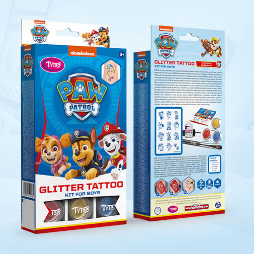 TY50218 • Paw Patrol fiús csillámtetoválás szett