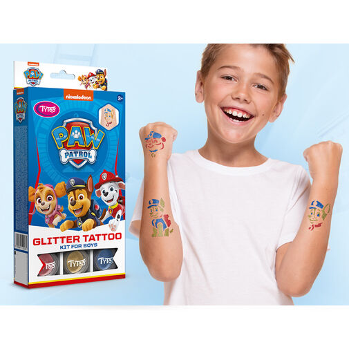 TY50218 • Paw Patrol fiús csillámtetoválás szett